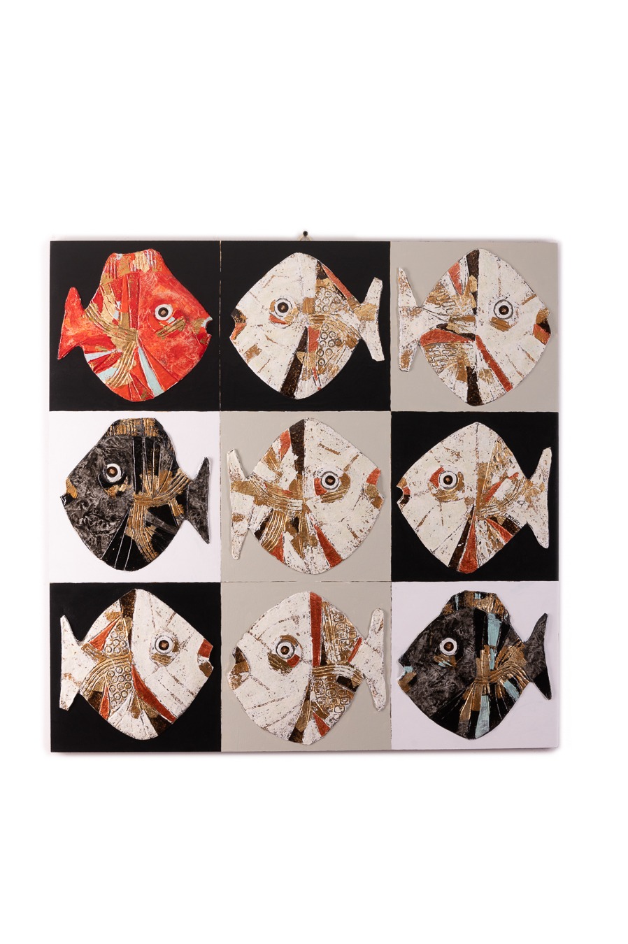 Enrico Paolucci - Composizione con pesci